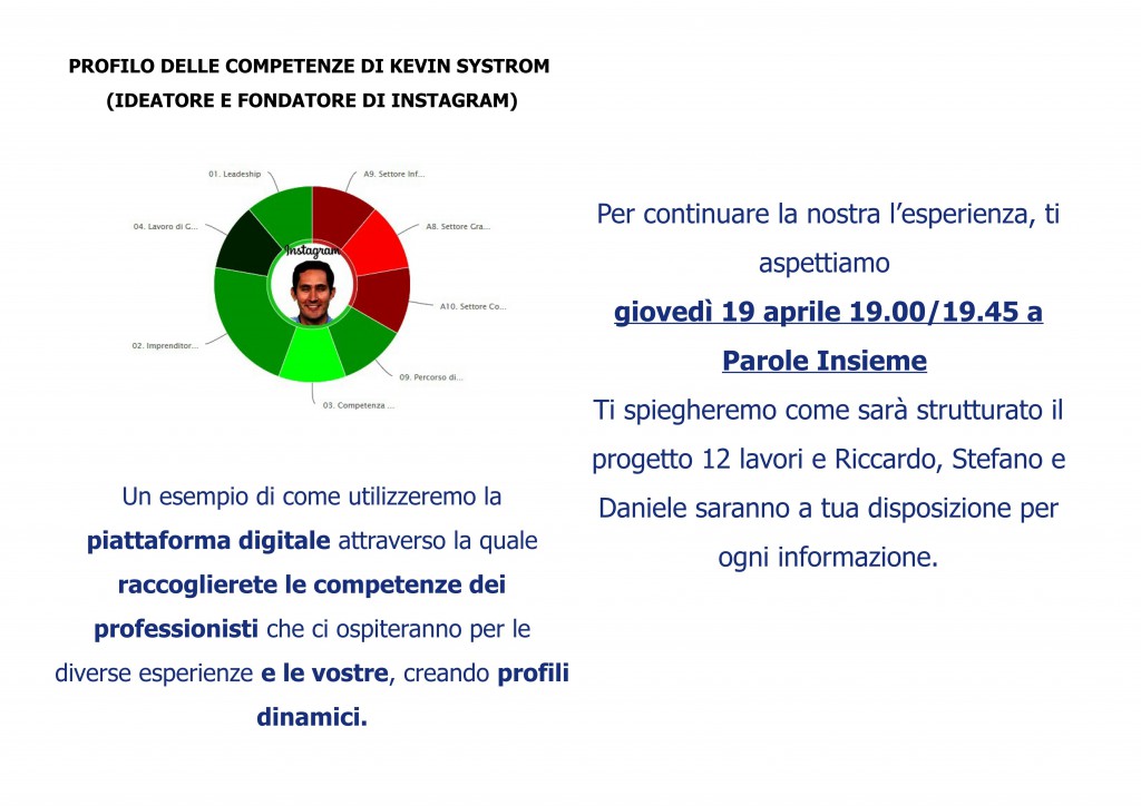 “ESPERIENZA 12 LAVORI”: GIORNATA DI PRESENTAZIONE